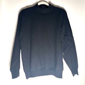 Vintage Oscar de la Renta Merino Wool Sweater | Black Designer Knit Pullover